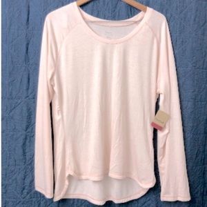 Reebok Ladies Long Sleeve Soft Pink Top